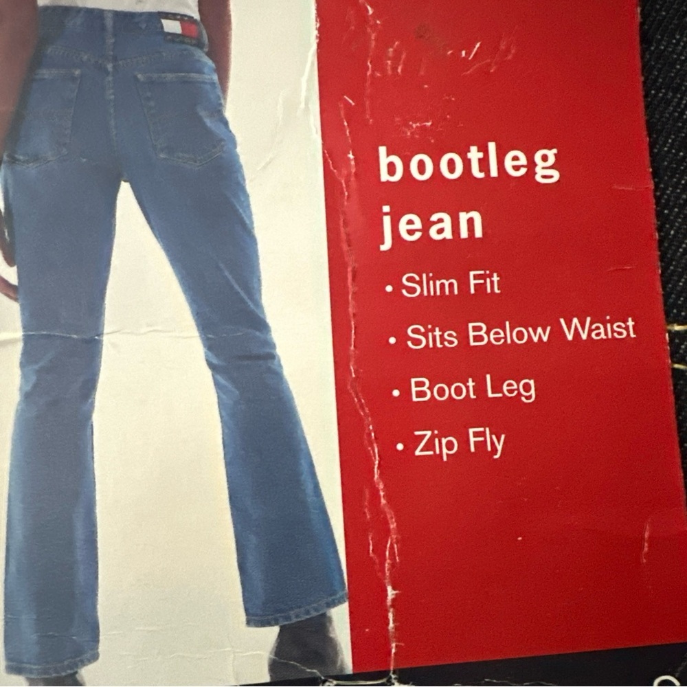 Vintage Tommy Hilfiger Jeans Women's 13 Inseam 31 Bootcut 90s Y2K Dark Wash NWT